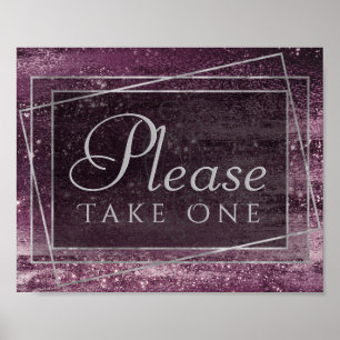 Glitzy Foil Mauve Pink Dusty Rose Nehmen Sie ein Poster