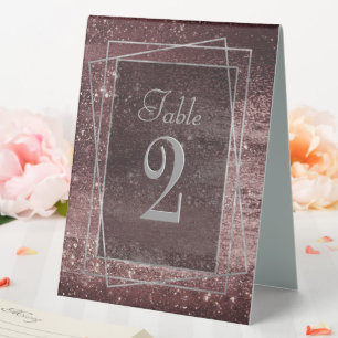 Glitzy Foil   Rose Gold Mauve Rosa Rosa Imitate Gl Tischaufsteller