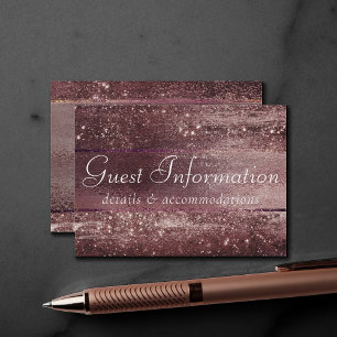 Glitzy Foil Rosen Gold Mauve Rosa Details Begleitkarte