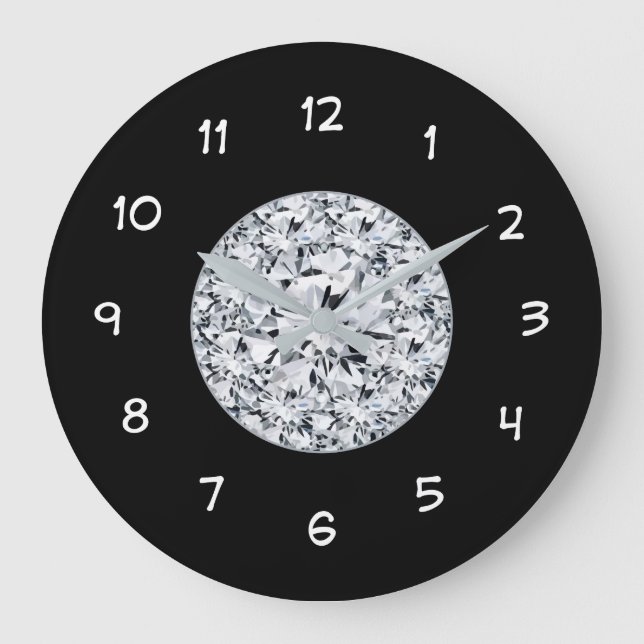Glitzy Girls Zimmerdecke Große Wanduhr (Vorderseite)