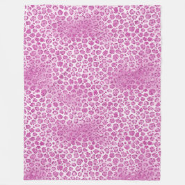 Glitzy Girly Pink Leopard Print Fleecedecke