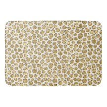 Glitzy Glam Gold Glitzer Leopard Print