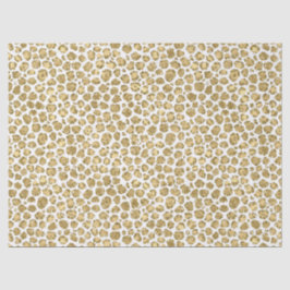 Glitzy Glam Gold White Glitzer Leopard Print     Seidenpapier