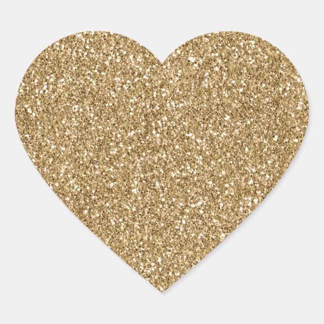 Glitzy Glam Sparkle Glitzer Herz-Aufkleber (Vorderseite)