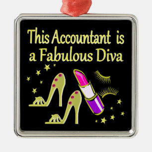 GLITZY GOLD ACCOUNTANT DESIGN ORNAMENT AUS METALL