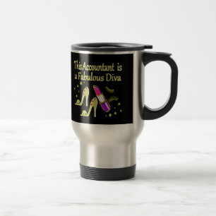 GLITZY GOLD ACCOUNTANT DESIGN REISEBECHER