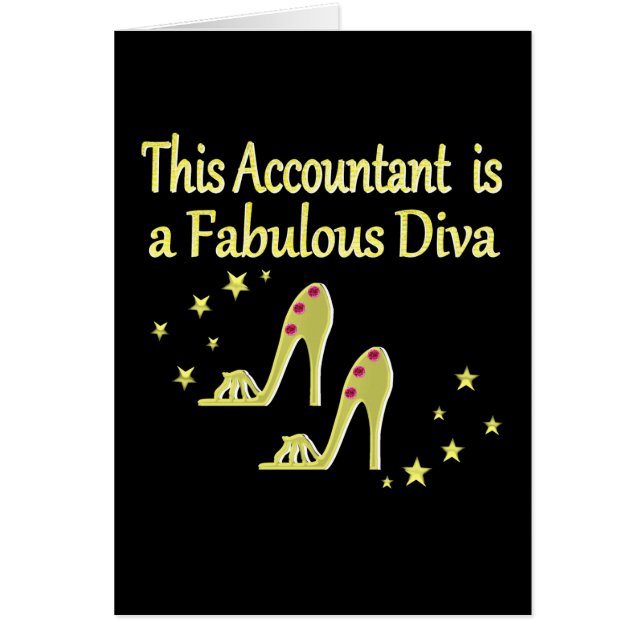 GLITZY GOLD ACCOUNTANT DIVA DESIGN (Vorne)