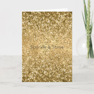 Glitzy Gold Glam Glitzer Sparkle    Karte