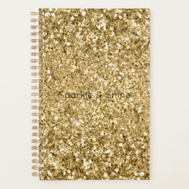 Glitzy Gold Glam Glitzer Sparkle Planer