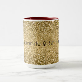 Glitzy Gold Glam Glitzer Sparkle Tasse