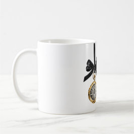 Glitzy Gold Silver New Year Midnight Hour   Kaffeetasse