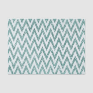 Glitzy Green White Zickzack Stripes Weihnachten Seidenpapier