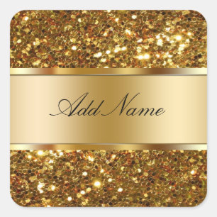 Glitzy Monogram Sticker Labels