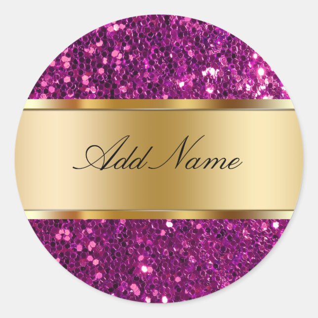 Glitzy Monogram Sticker Labels (Vorderseite)
