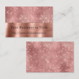 Glitzy Rose Gold Sparkle Visitenkarte