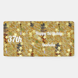Glitzy Sparkling Happy Any Age Birthday Banner