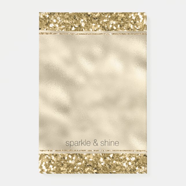 Glitzy-Sparkone-Gold-Glitzer       Post-it Klebezettel (Vorderseite)
