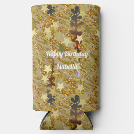 Glitzy Sprakling Any Age Birthday Abstract Pattern Selters Dosenkühler