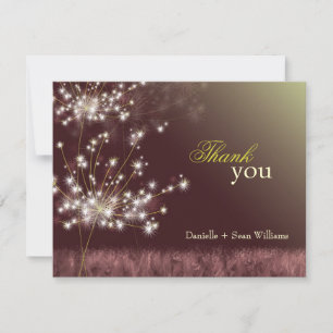 Glitzy Twilight Dandelions Wedding Danke