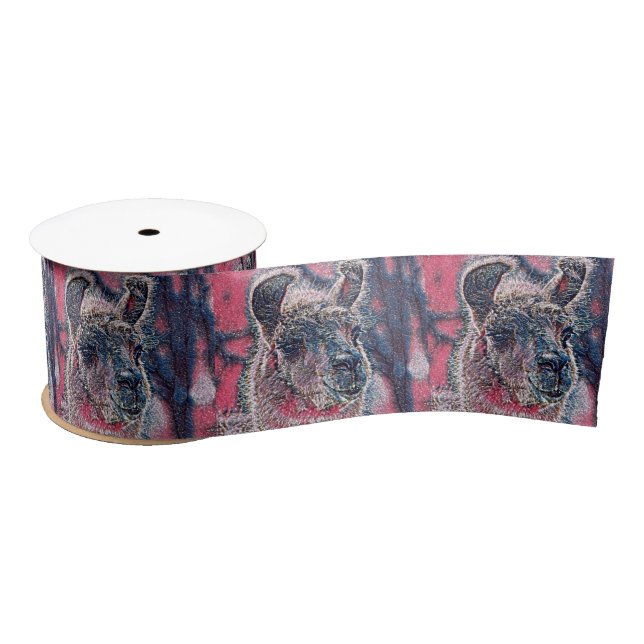 GlitzyAnimal_Alpaca_001_by_JAMColors Satinband (Spule)