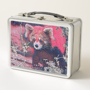 GlitzyAnimal_RedPanda_005 Metall Brotdose