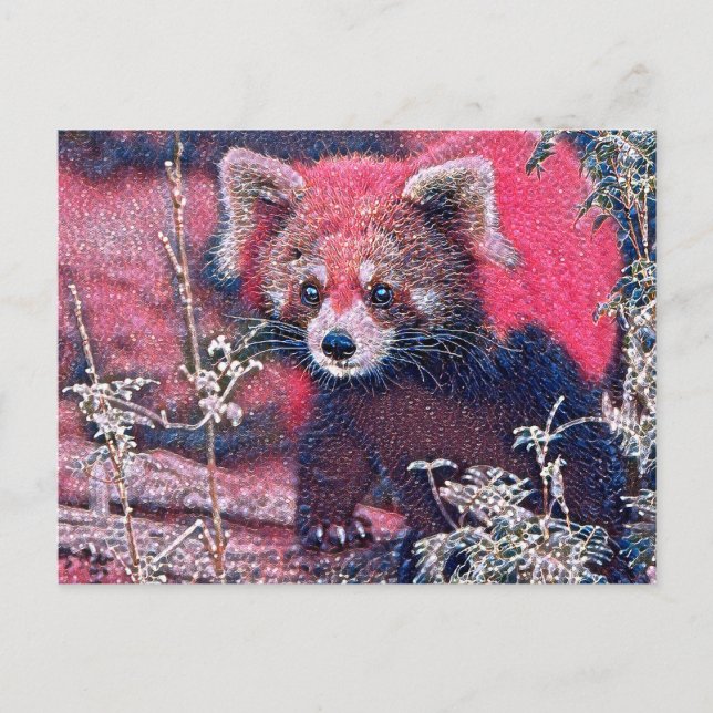 GlitzyAnimal_RedPanda_005 Postkarte (Vorderseite)