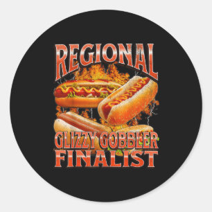 Glizzy Gobbler Lustiger Wiener Hot Dog Meme Bootle Runder Aufkleber