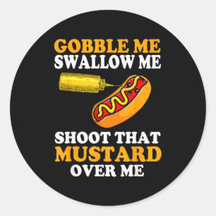Glizzy Gobbler Lustiges Glizzy Meme Hot Dog Liebha Runder Aufkleber