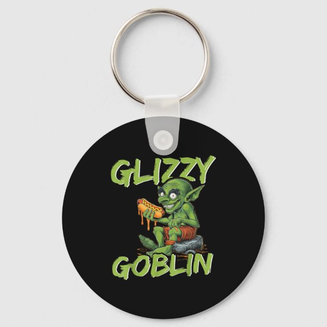 Glizzy Goblin Funny Glizzy Gobbler Hot Dog Lover  Schlüsselanhänger (Vorderseite)