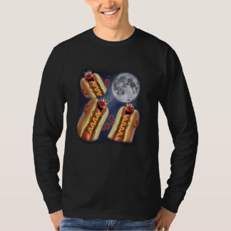 Glizzy Hotdog Mond 3 Heulend Bei Mond Funny Weird  T-Shirt