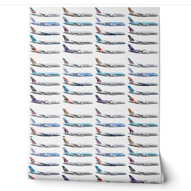 Global Airline Fleet Airbus 380 Tapete (Abrollen)
