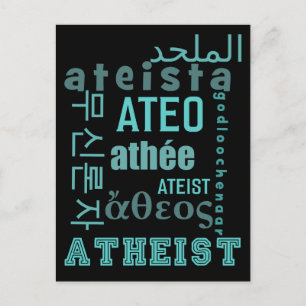 Global Atheists Postkarte