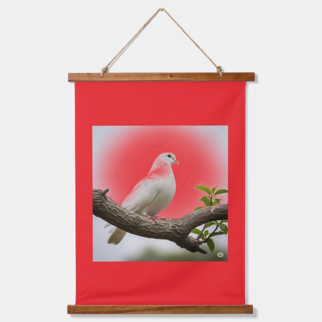 "Global Charm – Artisan Wall Tapestry from India" Wandteppich Mit Holzrahmen (Vorderseite)