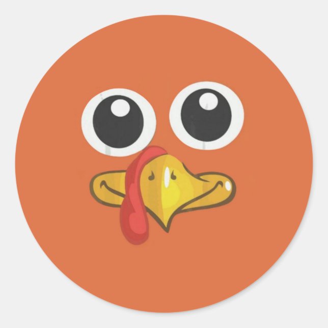 Global Gobble Niedlich Türkei Erntedank Runder Aufkleber (Vorderseite)