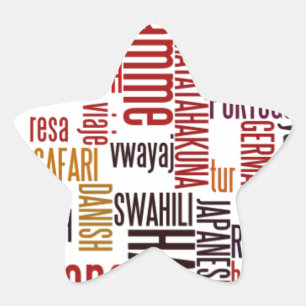 Global Groove: Hakuna Matata in jeder Sprache Stern-Aufkleber