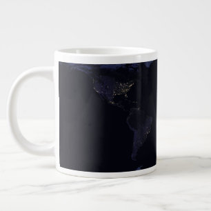 Global Map Earth's City Lights at the Night. Jumbo-Tasse