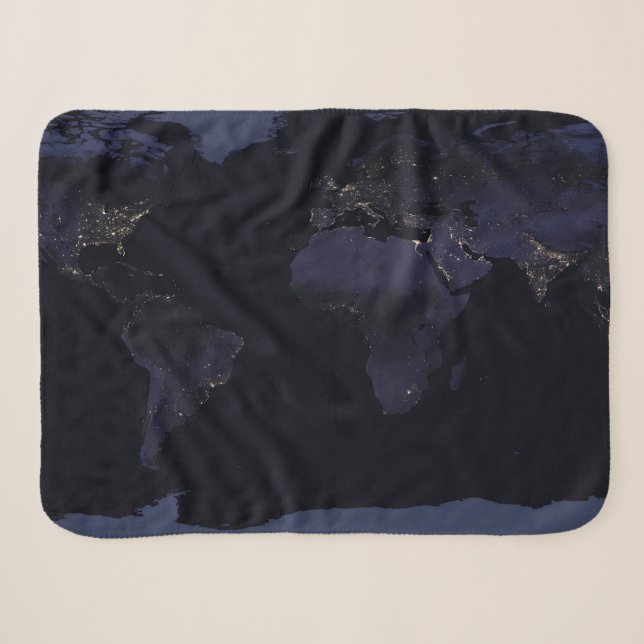 Global Map Earth's City Lights at the Night. Sherpadecke (Vorderseite (Horizontal))