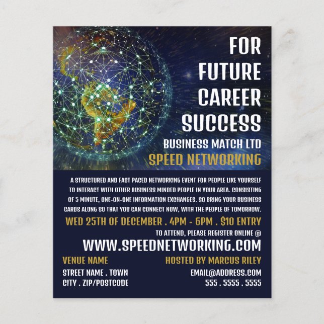 Global Networking, Speed-Networking-Event-Werbung Flyer (Vorne)