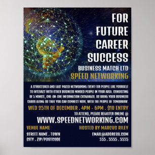 Global Networking, Speed-Networking-Event-Werbung Poster