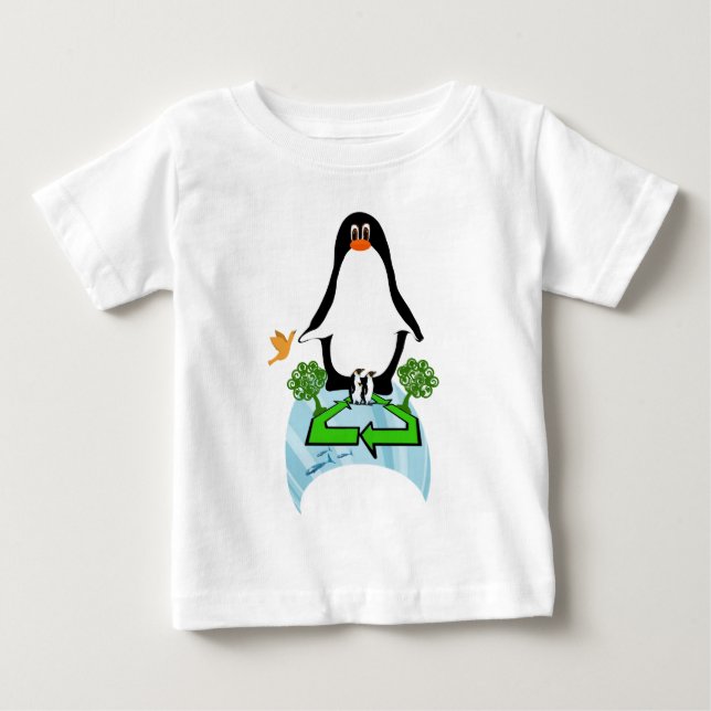 Global Pinguin Baby T-shirt (Vorderseite)