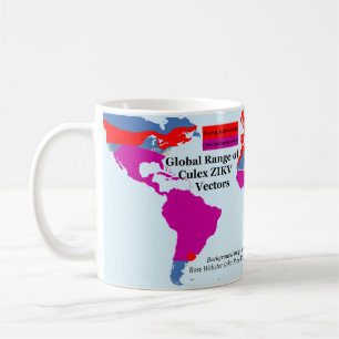 Global Range of Culex ZIKV Tasse von RoseWrites