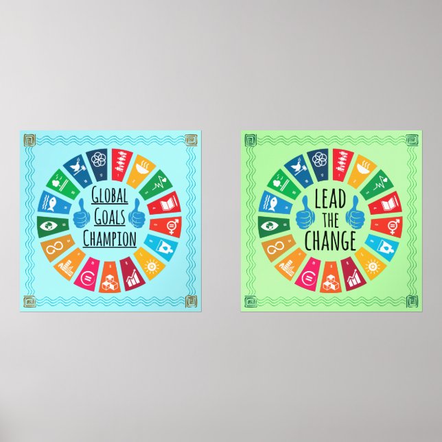 Global Sustainability Goals Poster Prints Wall Art (Recto)