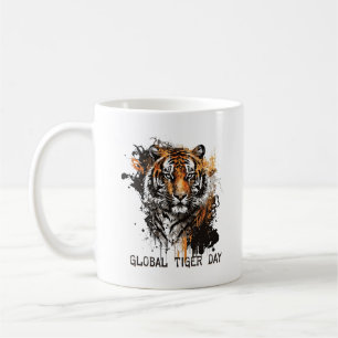 Global Tiger Day, Grunge Tiger Kaffeetasse