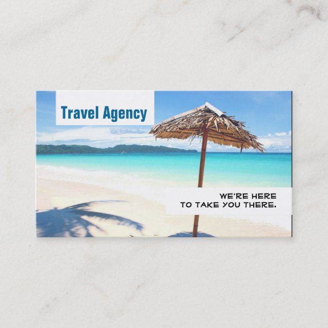 Global Travel Agency Agent Business Card Visitenkarte (Vorderseite)