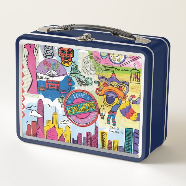 Global Travel - Hongkong Metall Brotdose (Vorderseite)