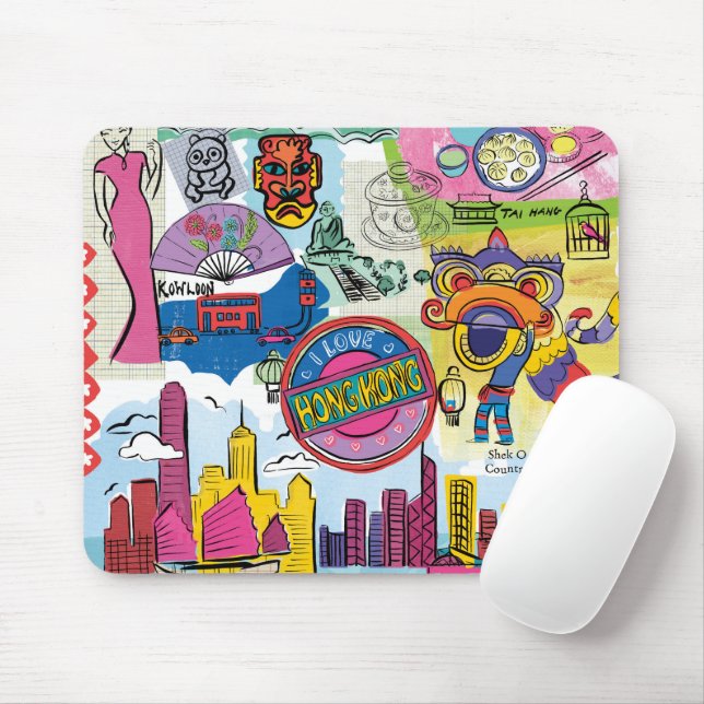 Global Travel - Hongkong Mousepad (Mit Mouse)