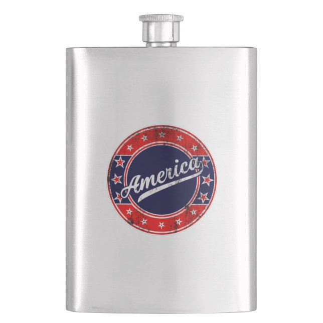Global Traveller - Amerika | USA Flask | Flachmann (Vorderseite)