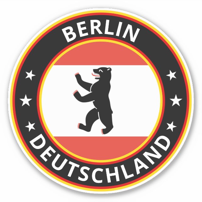 Global Traveller - Berlin, Deutschland (Edit) Aufkleber (Vorderseite)