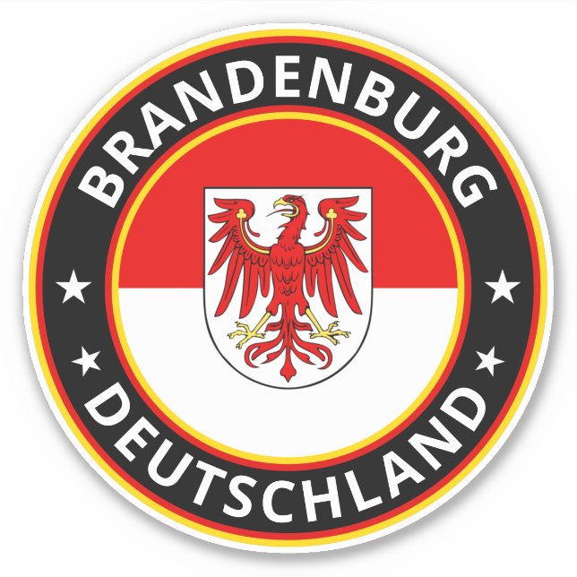 Global Traveller - Brandenburg, Deutschland (Edit) Aufkleber (Vorderseite)