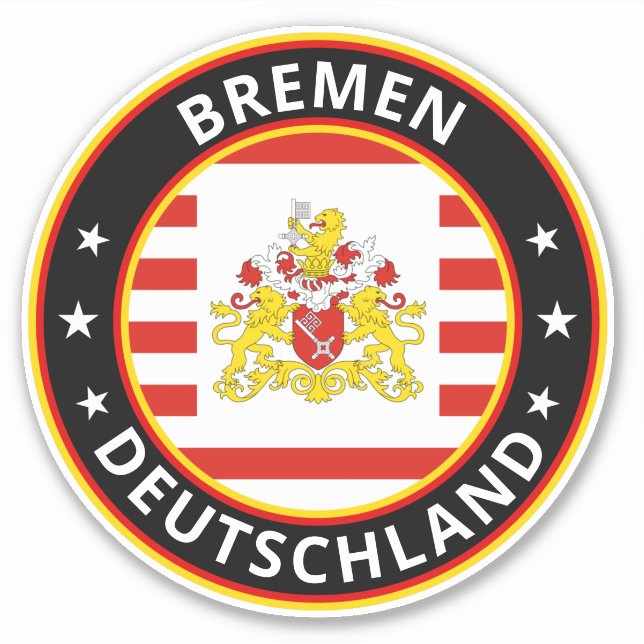 Global Traveller - Bremen, Deutschland (Edit) Aufkleber (Vorderseite)